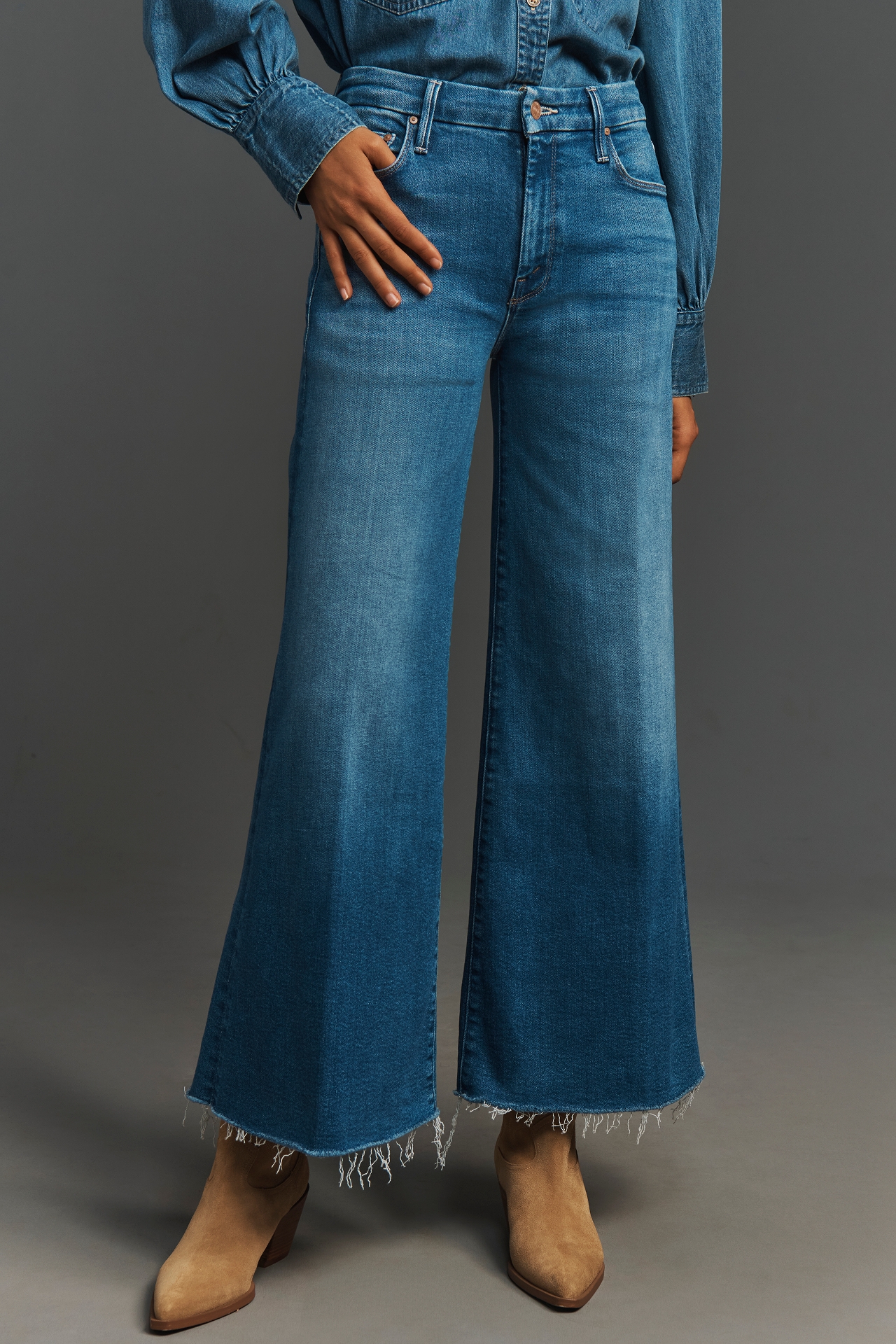 MOTHER The Lil Roller Fray Petite Jeans