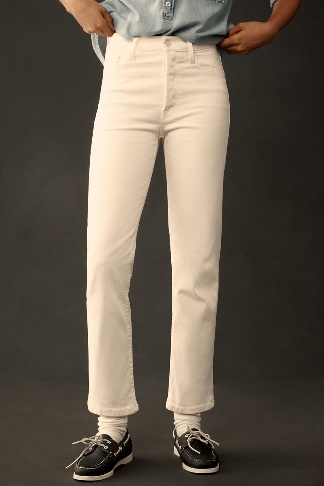 MOTHER The Tomcat Ankle Fray Mid-Rise Straight-Leg Jeans #1