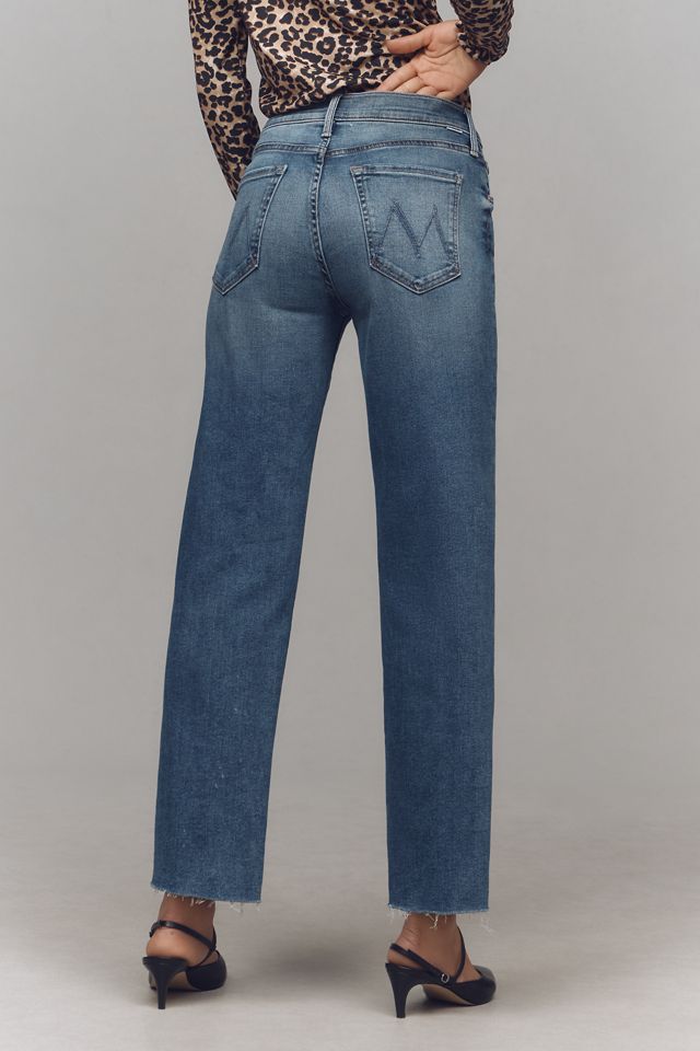MOTHER The Rambler Mid-Rise Zip Ankle Fray Jeans | Anthropologie