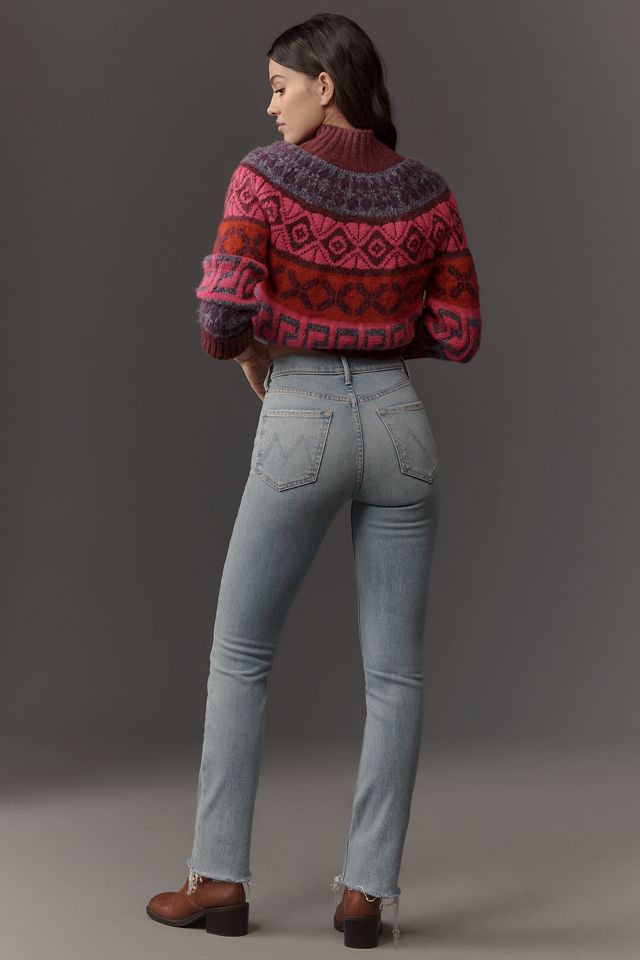 MOTHER The Pixie Dazzler High-Rise Ankle Fray Jeans #3