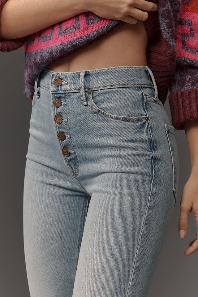 MOTHER The Pixie Dazzler High-Rise Ankle Fray Jeans #4