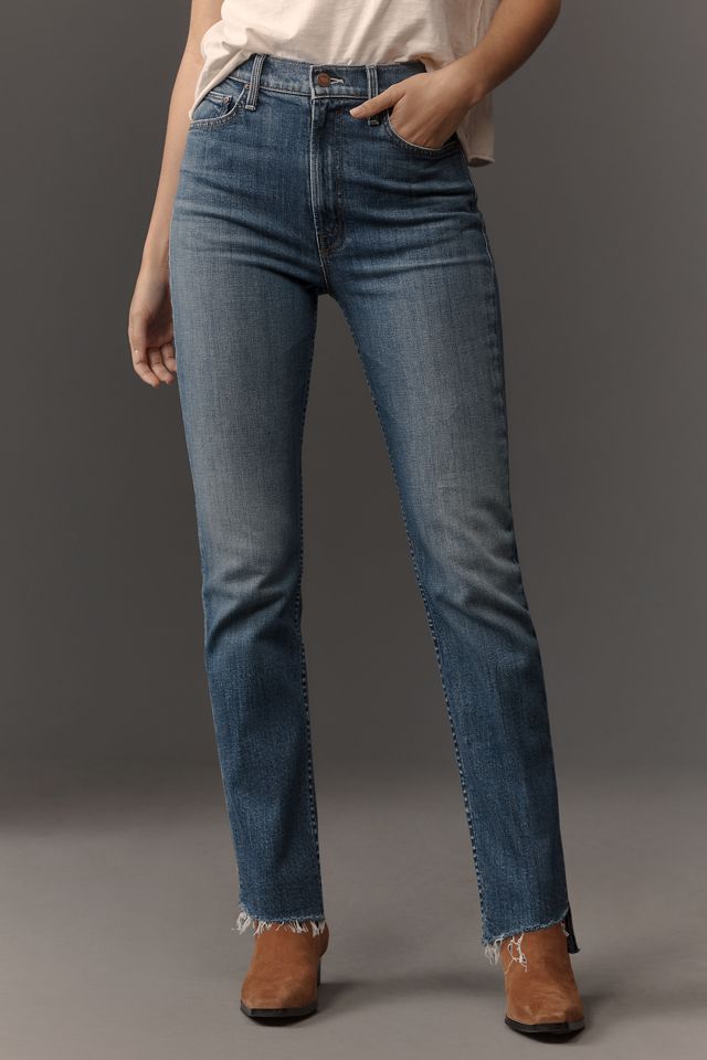 MOTHER The Rider High-Rise Ankle Step Fray Jeans #1