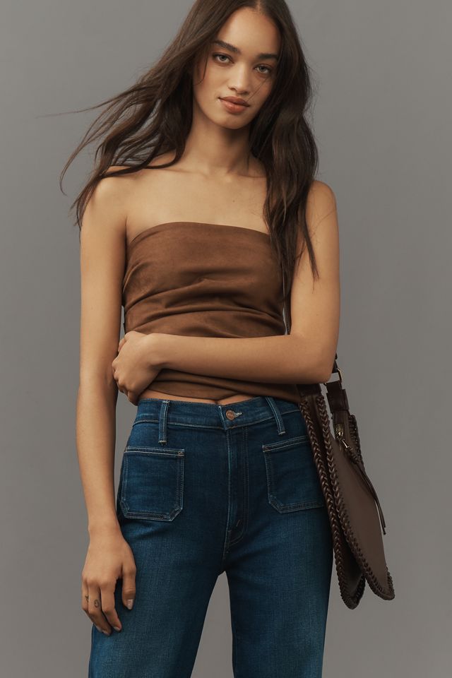 MOTHER The Patch Pocket Rambler Zip Sneak Jeans | Anthropologie