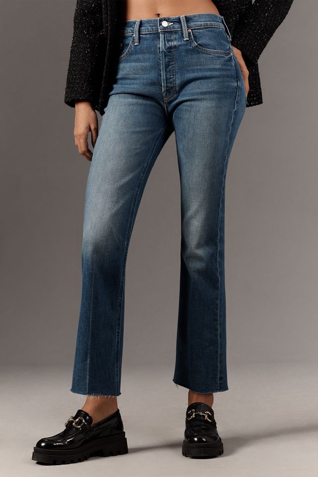 【MOTHER】tripper ankle fray high-rise straight-leg ジーンズ MOTHER Denim Tripper Ankle Fray in All Over the Map