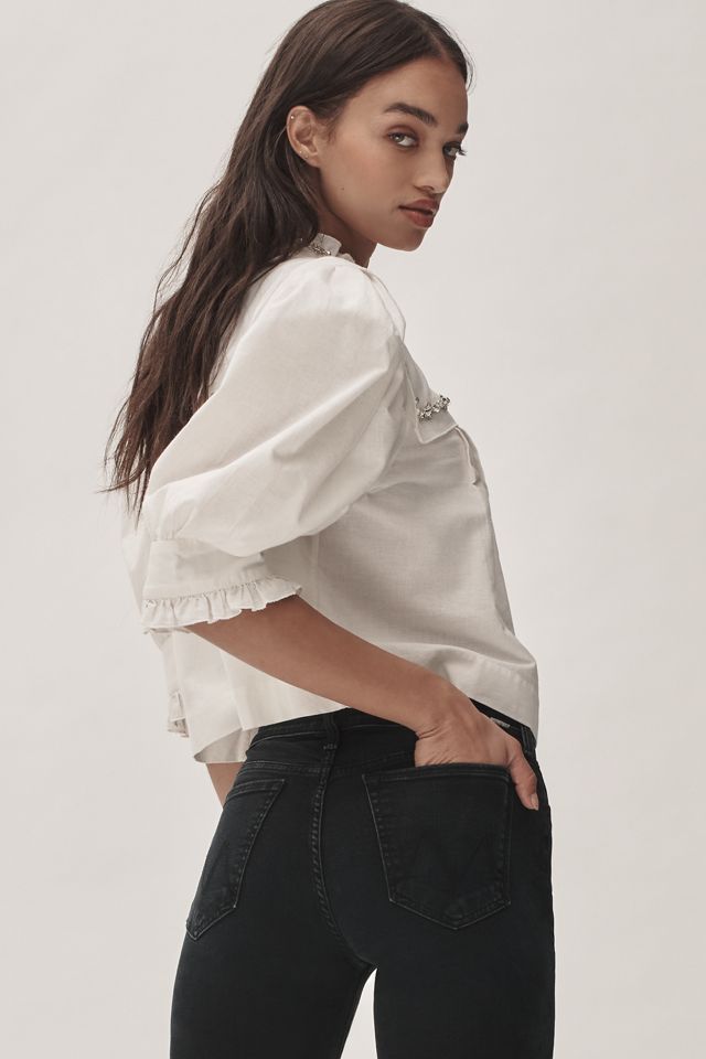 MOTHER The Lil' Rambler Mid-Rise Zip Ankle Jeans #3