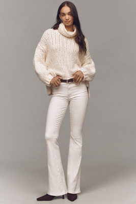 Mother The Hustler Ankle Fray Jeans In White