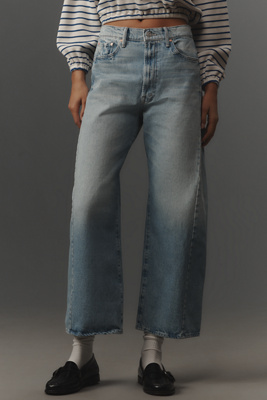 Mother The Half-pipe High-rise Taper Jeans In Blue