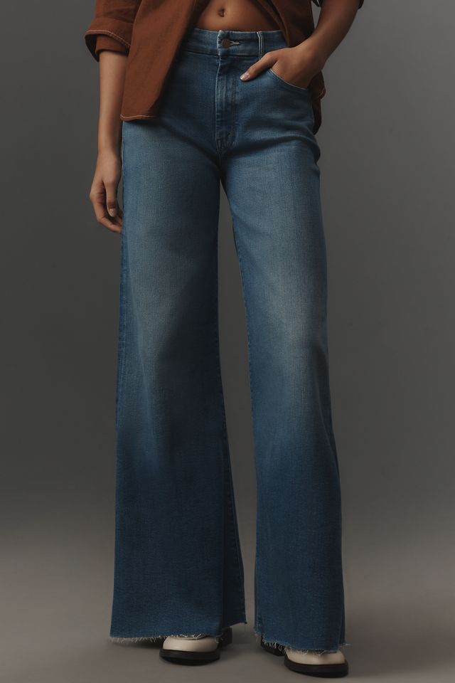 MOTHER The Roller Fray High-Rise Wide-Leg Jeans #1