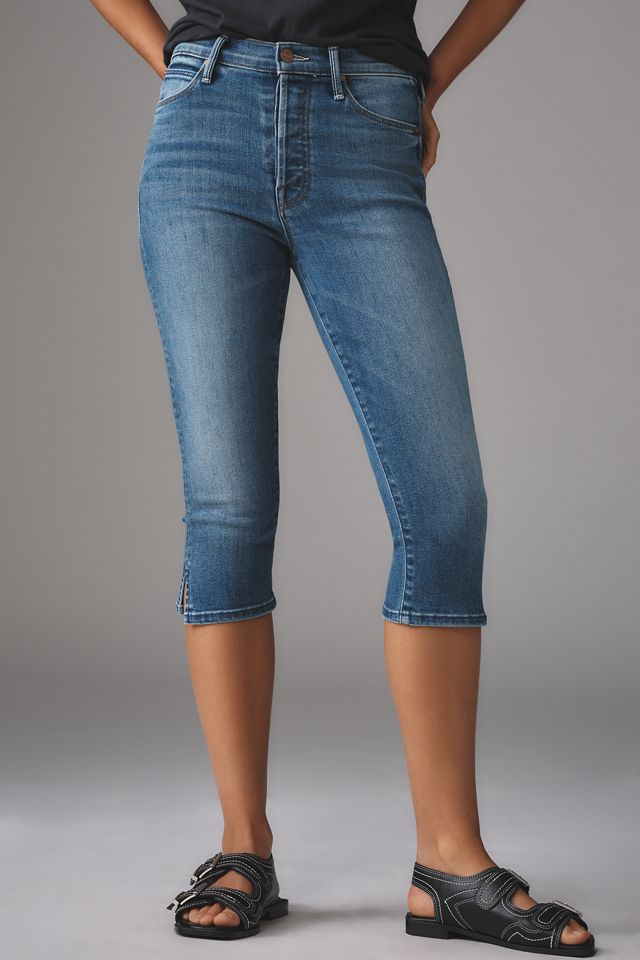 MOTHER The Stunner Bunny Snip Capri Straight-Leg Jeans #1