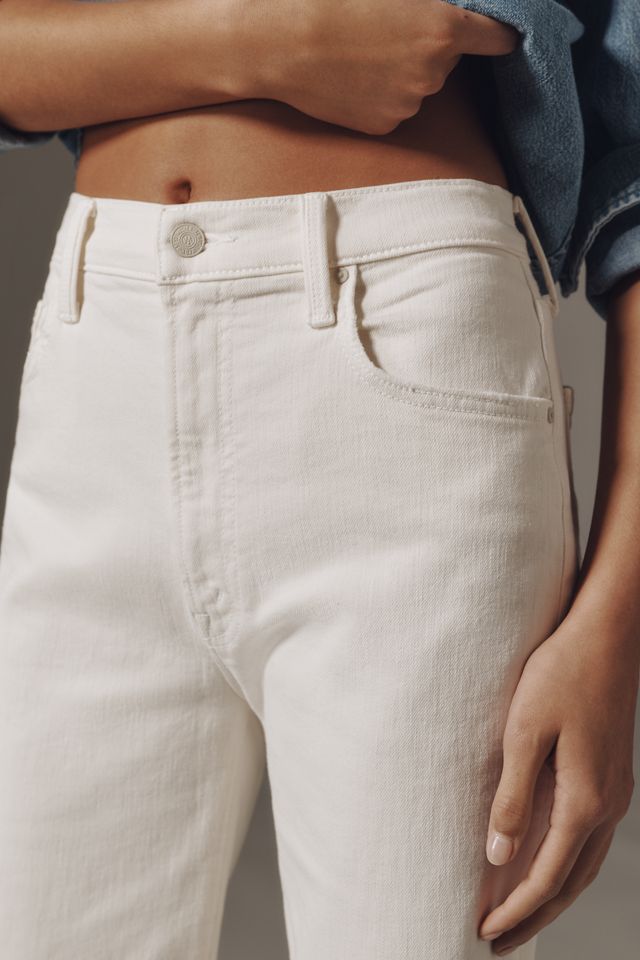 デニム・ジーパン MOTHER 'The Rambler Zip Ankle' jeans White MOTHER Women's The Rambler Zip Ankle Jeans, Cream Puffs, Off