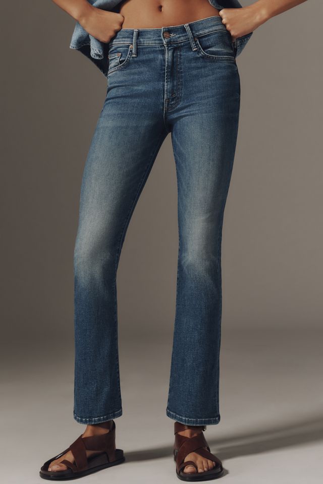 MOTHER The Insider Flood Mid-Rise Fray Jeans #1
