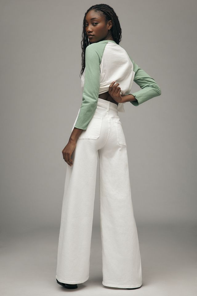 MOTHER The Undercover Sneak Patch Pocket High-Rise Wide-Leg Jeans #3