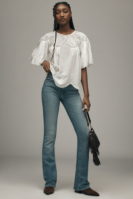 Mother The Runaway Mid-rise Bootcut Jeans In Blue