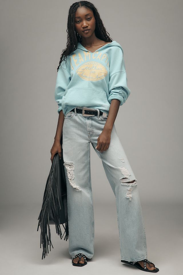 MOTHER The Spinner Zip Sneak Jeans - Bergdorf Goodman