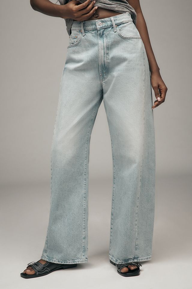 MOTHER The Full Pipe Flood High-Rise Barrel Jeans #1