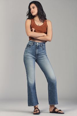 MOTHER The Rascal Slice Sneak High-Rise Jeans | Anthropologie