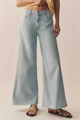 Mother The Twister Mid-rise Ankle Fray Jeans In Blue