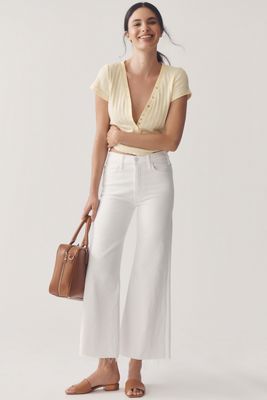 MOTHER The Hustler Roller High-Rise Ankle Jeans