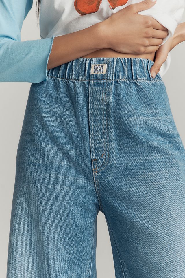 MOTHER The Kitchen Drawer Skimp Pull-On High-Rise Wide-Leg Jeans #2