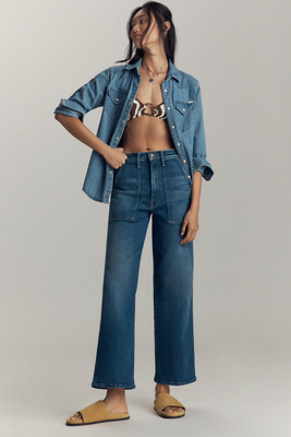 Mother The Stitch Up Maven High-rise Wide-leg Jeans