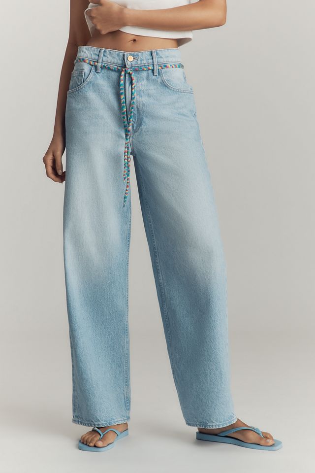 MOTHER The Shoelace Fun Dip High-Rise Wide-Leg Jeans #1