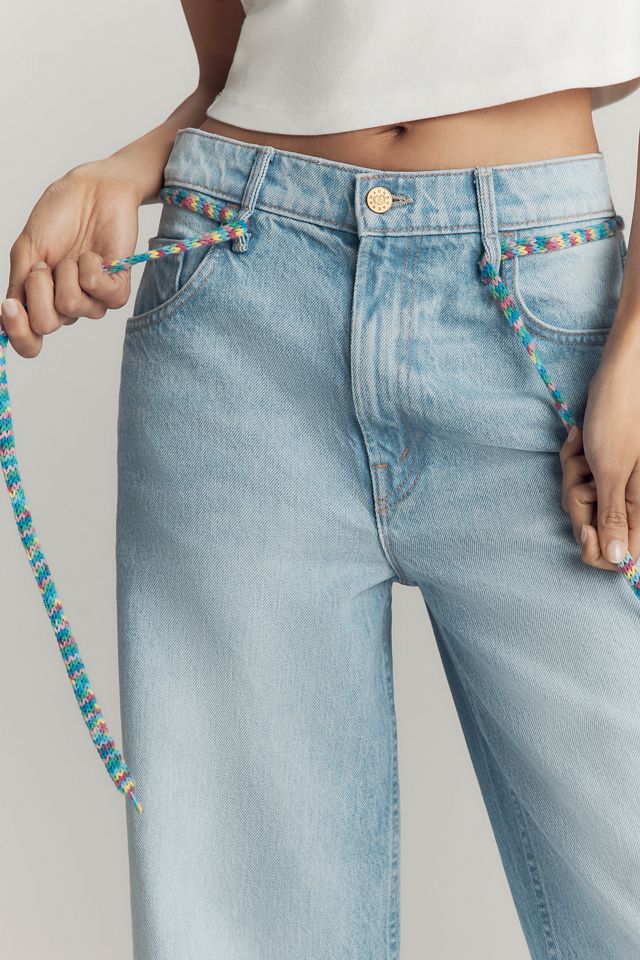MOTHER The Shoelace Fun Dip High-Rise Wide-Leg Jeans #3