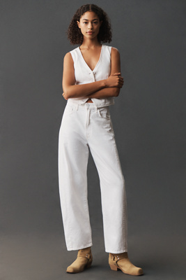 Mother The Full Pipe Flood High-rise Barrel Jeans