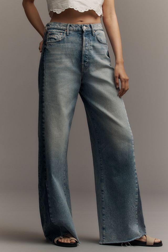 MOTHER The Pipe Dream Sneak High-Rise Fray Jeans