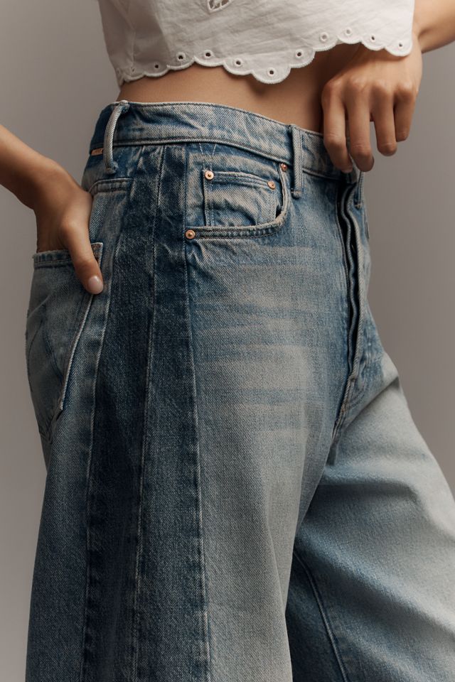 MOTHER The Pipe Dream Sneak High-Rise Fray Jeans