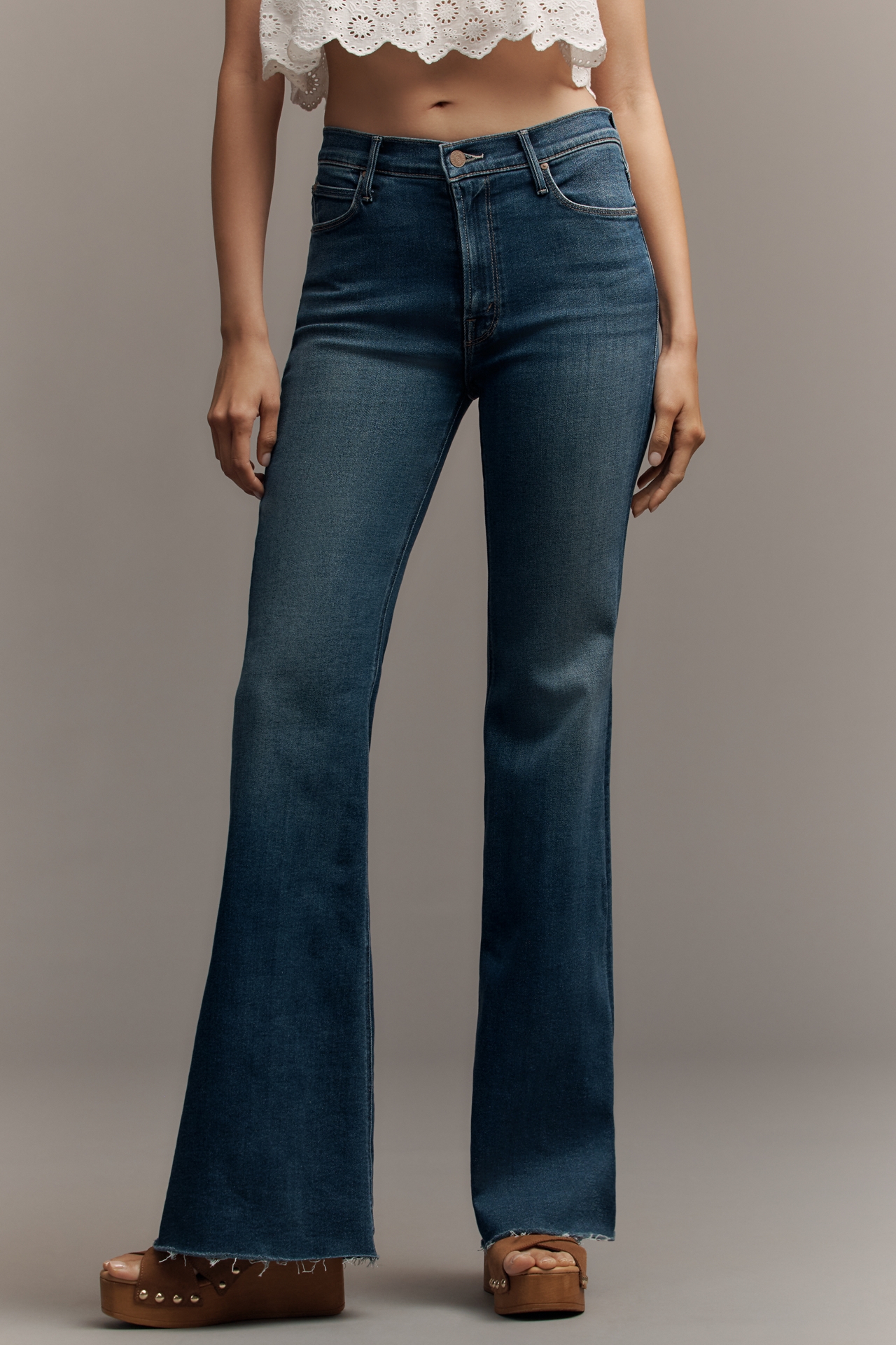 MOTHER The Doozy Fray High-Rise Flare Jeans