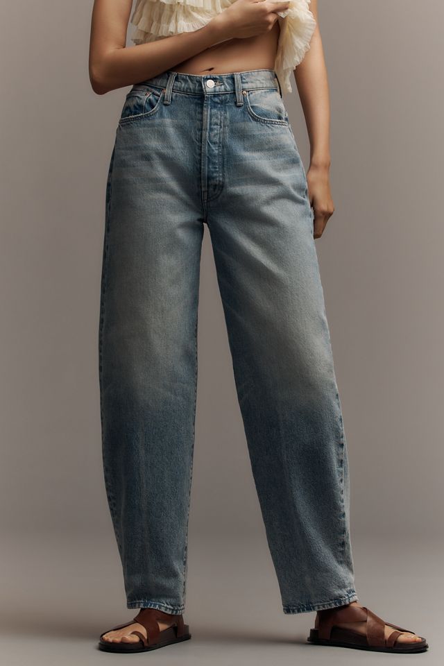 MOTHER The Fangirl Button-Front High-Rise Barrel Jeans #1