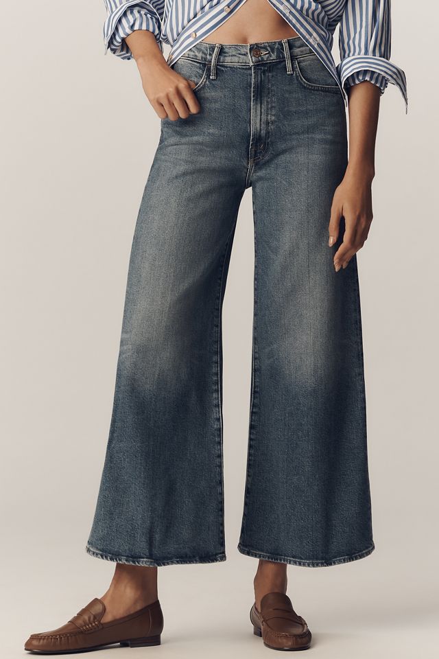 MOTHER The Hustler Roller Ankle High-Rise Wide-Leg Jeans