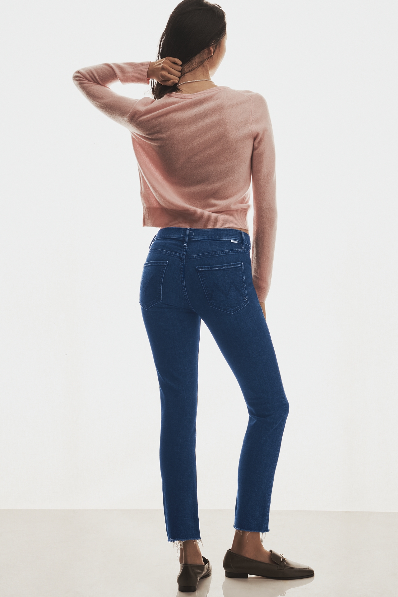MOTHER The Dazzler Mid-Rise Ankle Straight-Leg Jeans