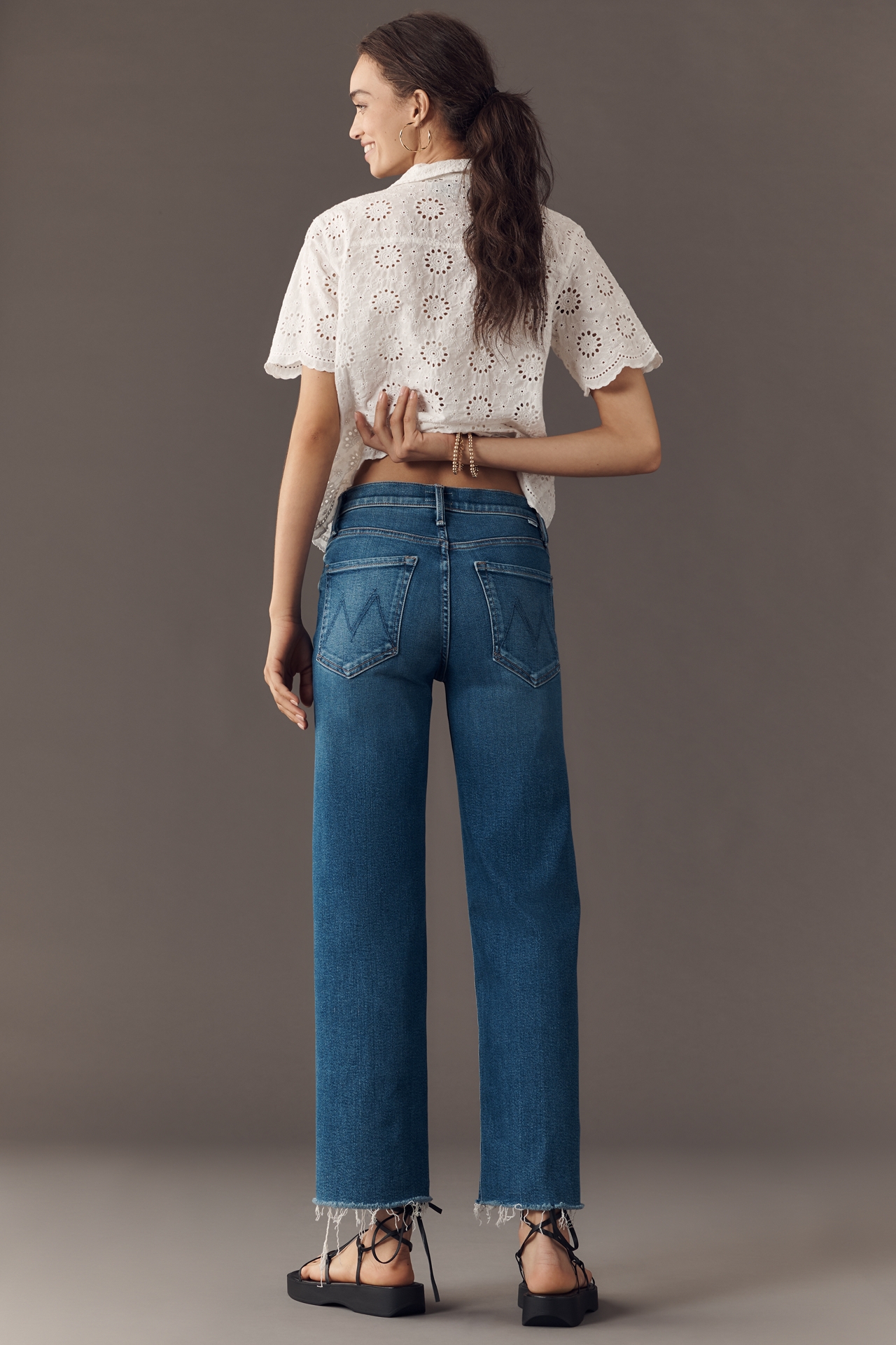 MOTHER The Rambler Ankle High-Rise Straight-Leg Jeans