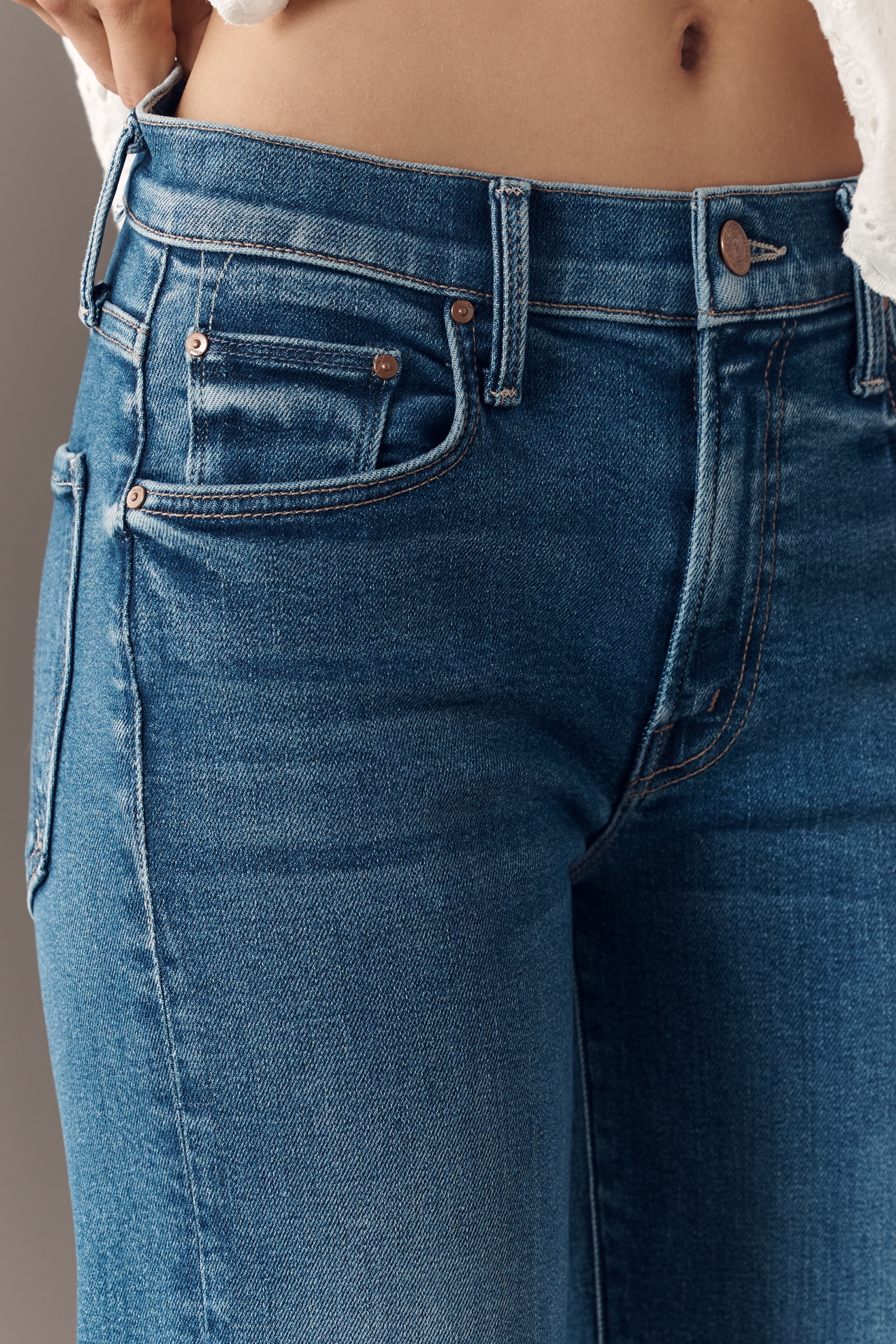 MOTHER The Rambler Ankle High-Rise Straight-Leg Jeans