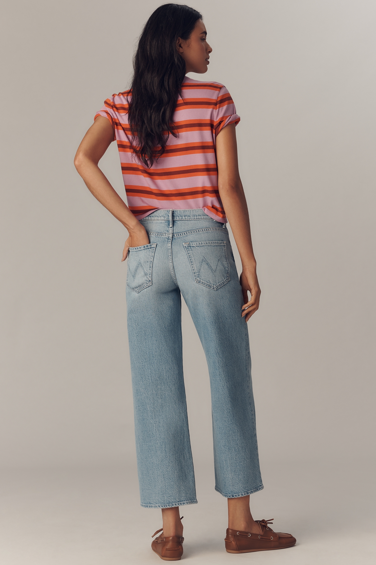 MOTHER The Maven Ankle Mid-Rise Straight-Leg Jeans