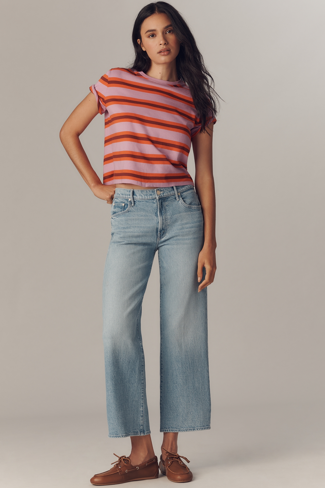 MOTHER The Maven Ankle Mid-Rise Straight-Leg Jeans