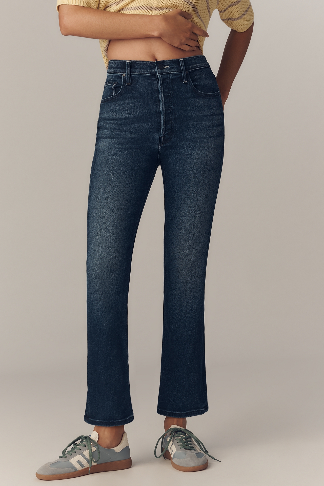 MOTHER The Tripper Ankle High-Rise Crop Flare Jeans