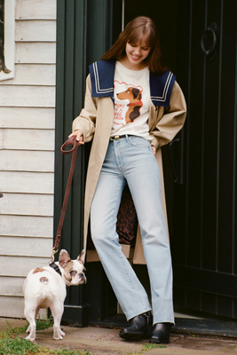 Mother The Kick It High-rise Straight-leg Jeans In Blue