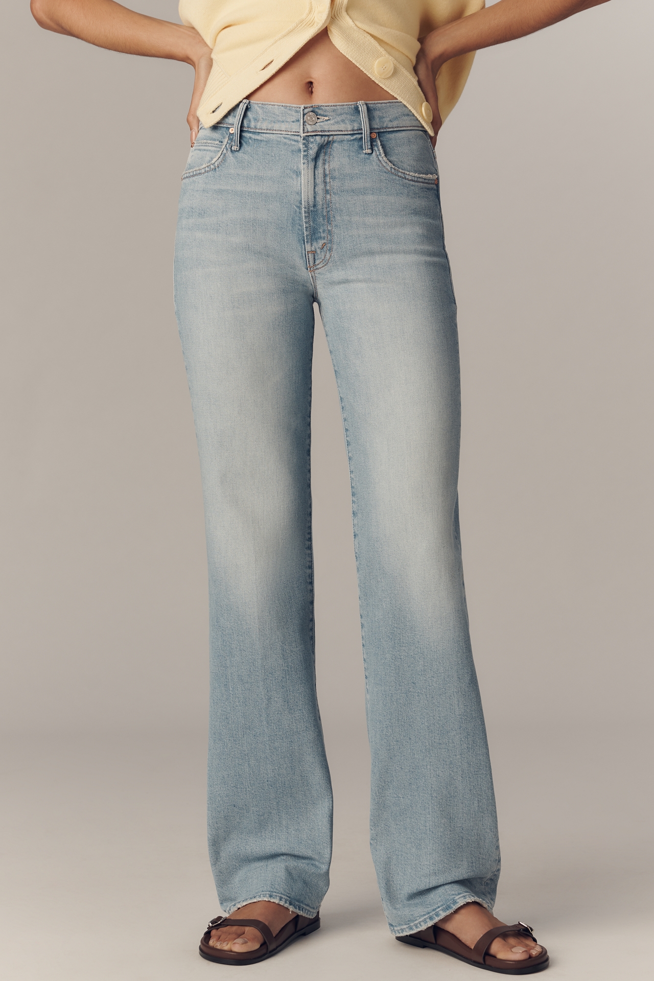 MOTHER The Kick It High-Rise Straight-Leg Jeans