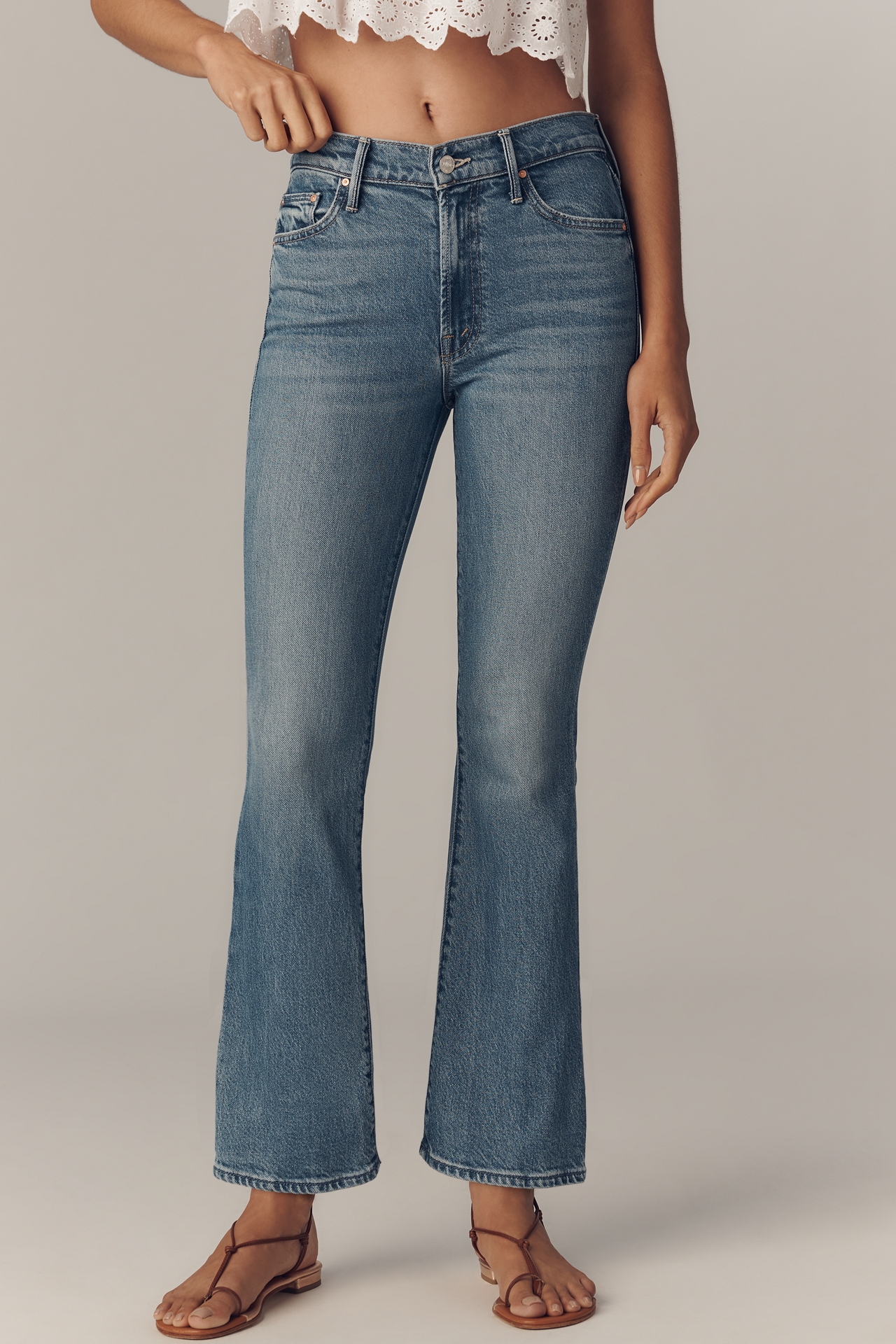 MOTHER The Outsider Flood Mid-Rise Straight-Leg Jeans