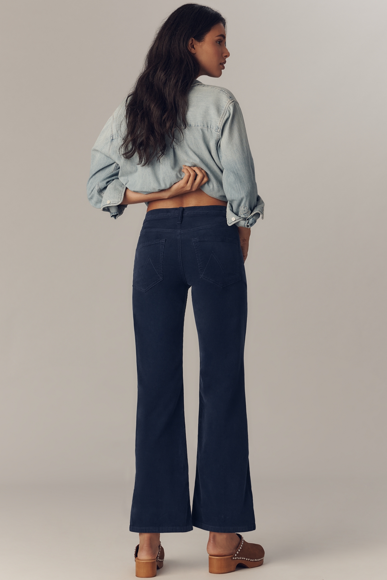 MOTHER The Bookie Flood Corduroy High-Rise Bootcut Jeans