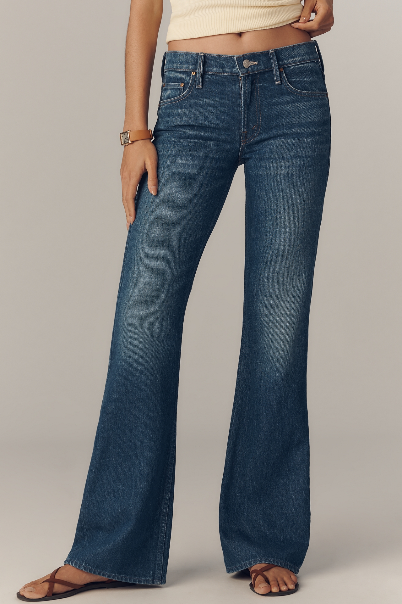 MOTHER The Takeout Low-Rise Bootcut Jeans