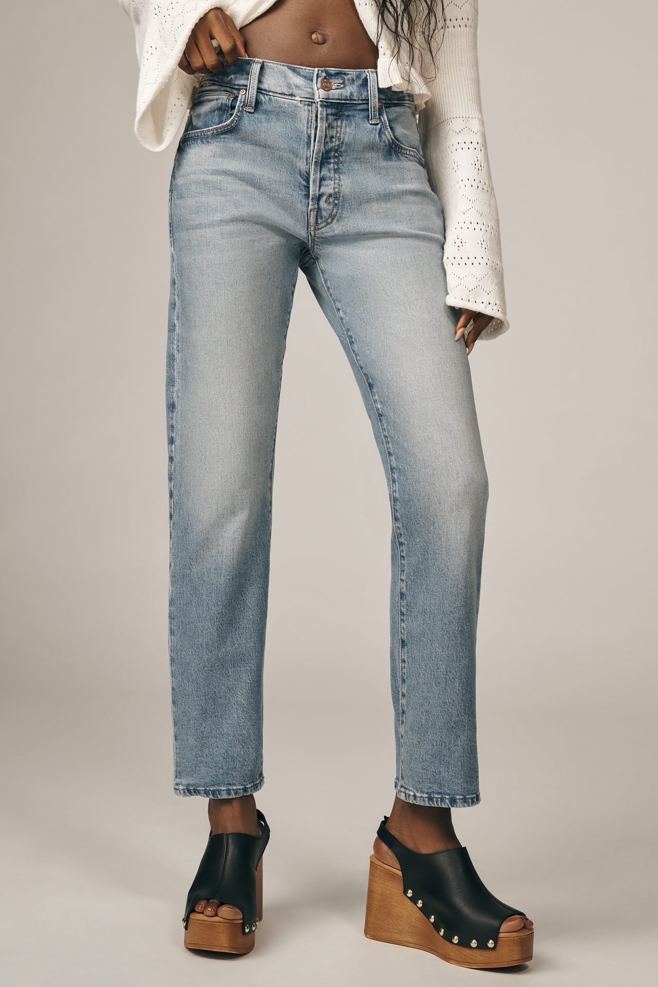 MOTHER The Hiker Hover Low-Rise Straight Jeans