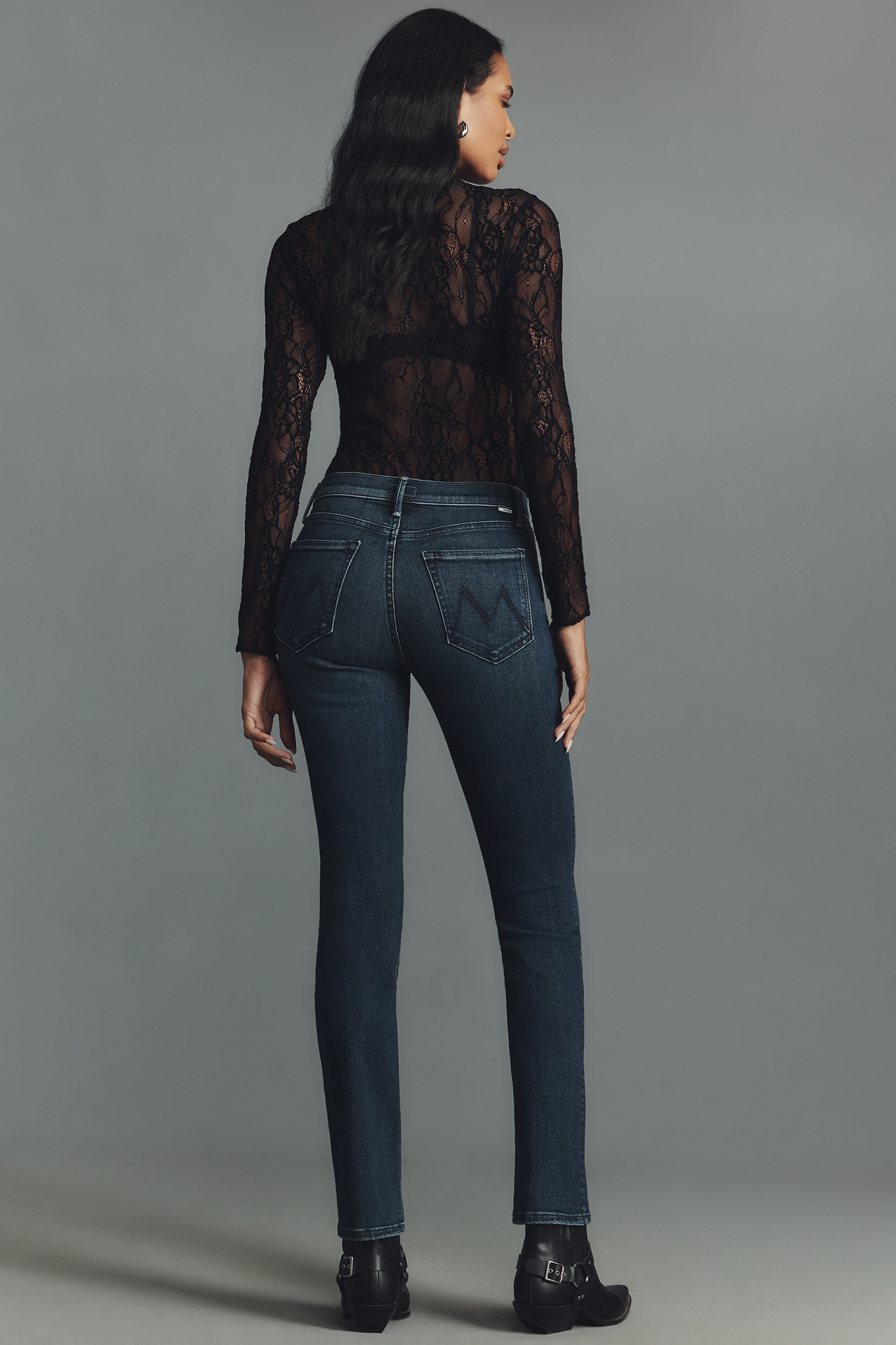 MOTHER The Rascal Skimp Mid-Rise Straight Jeans