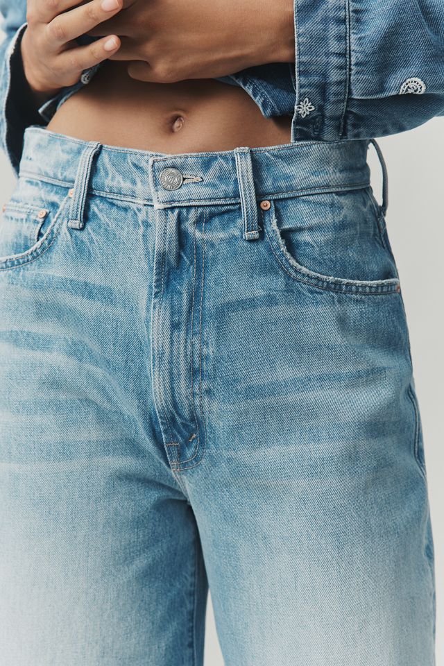 MOTHER The Fangirl Hover Fray Mid-Rise Tapered Jeans #3