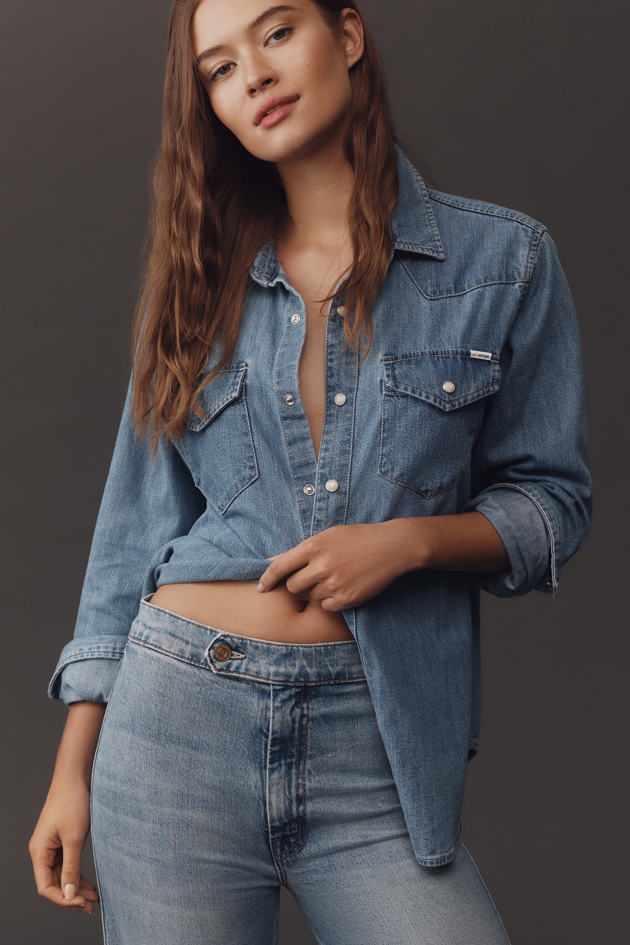 MOTHER The Tab Roller Skimp High-Rise Flare Jeans