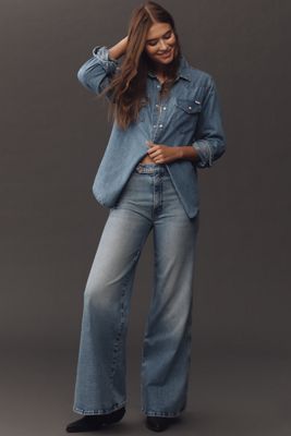 MOTHER The Tab Roller Skimp High-Rise Flare Jeans