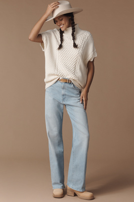 Mother The Maven Sneak High-rise Straight-leg Jeans In Animal Print