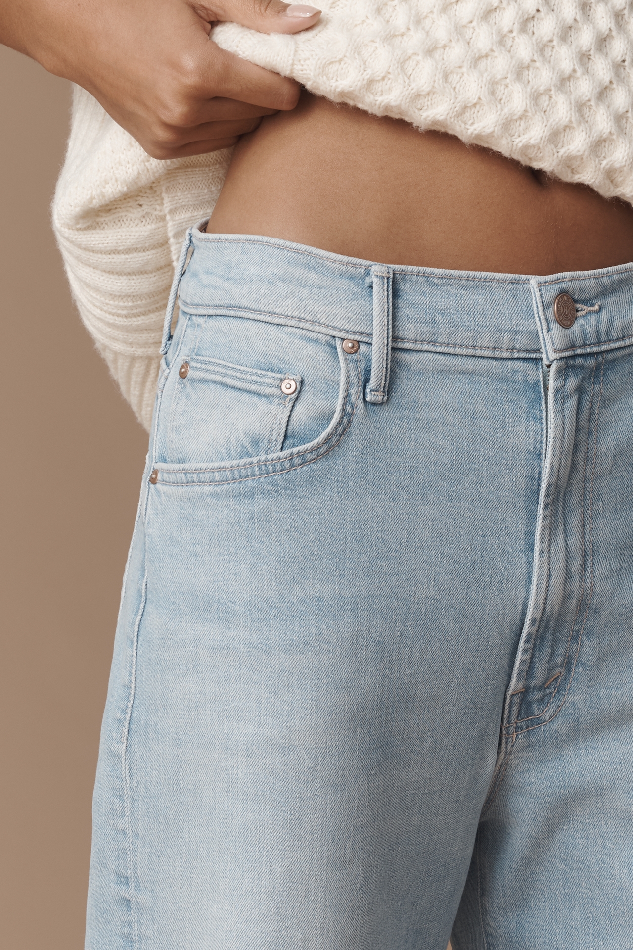 MOTHER The Maven Sneak High-Rise Straight-Leg Jeans